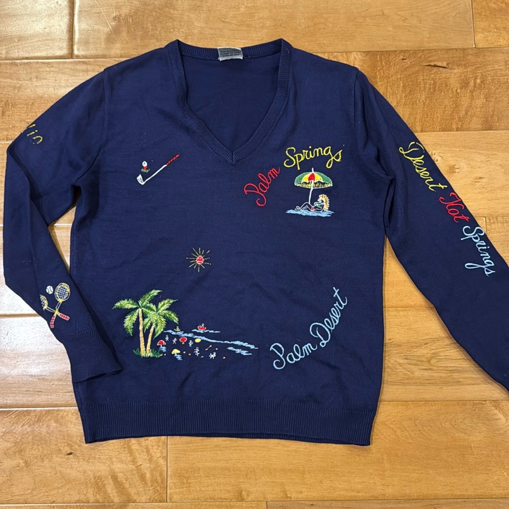 Palm Springs Adee of California Vintage Embroidered Sweater